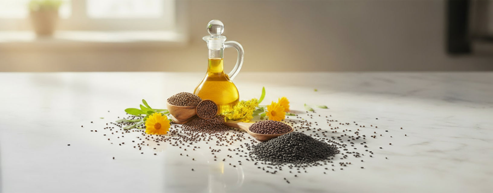 Mustard Oil & Black Sesame Seeds